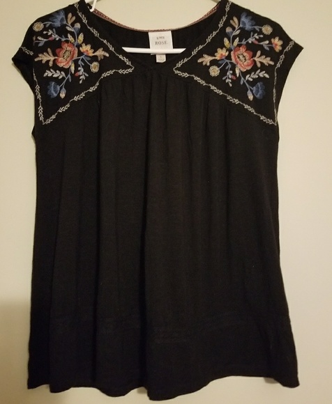 Knox Rose Tops - BOHO Embroidered Top